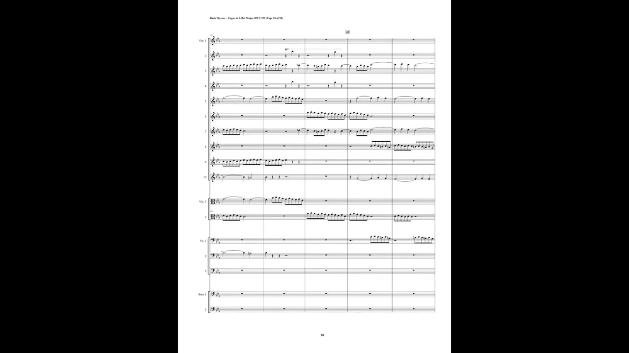 J.S. Bach – Fugue in E-flat Major (St. Anne), BWV 552 (String Orchestra)