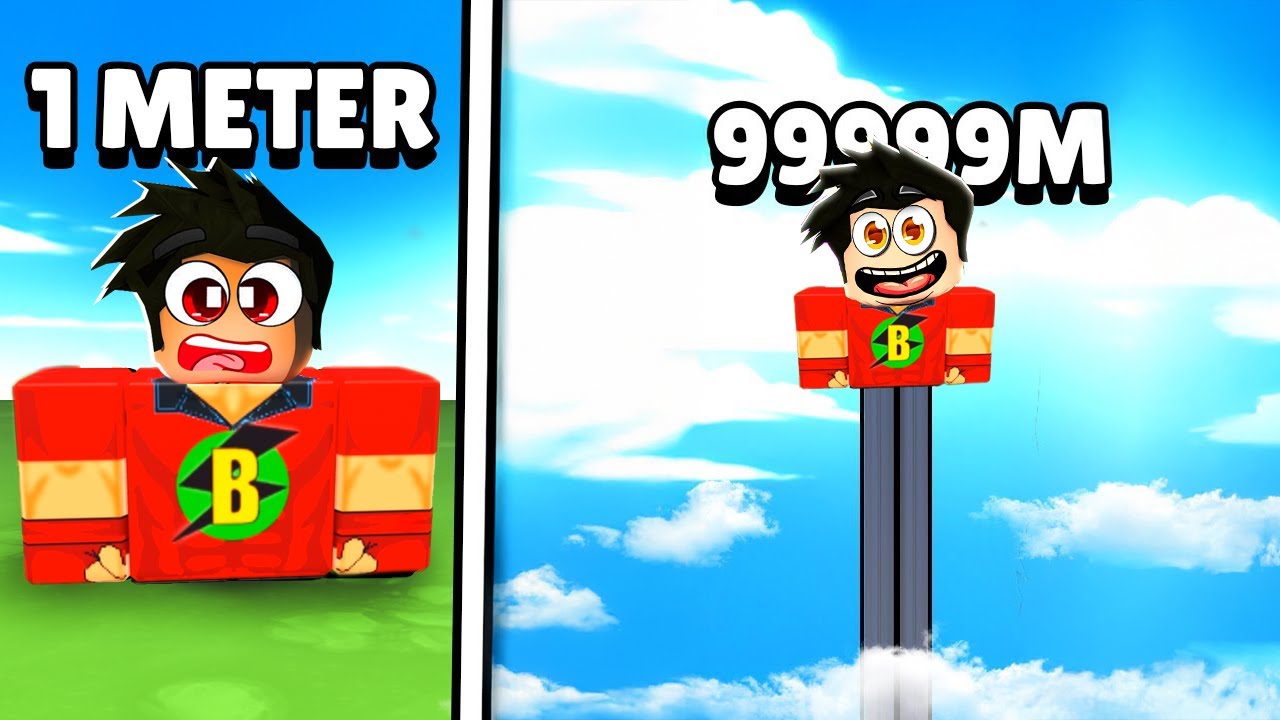 BACAKLARIMI UZATIP EN YÜKSEĞE ÇIKTIM - Roblox Get Tall and Fall