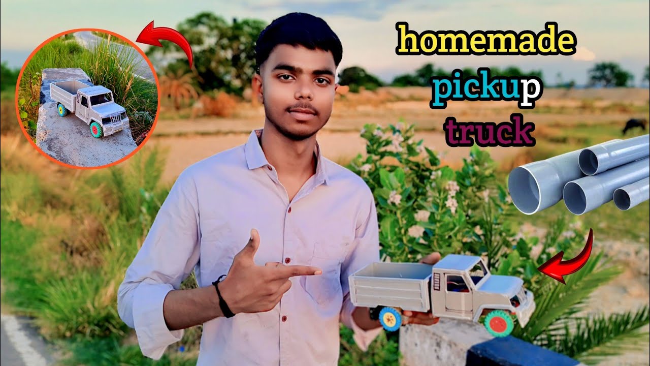 How to make pickup truck with PVC pipe || PVC pipe se pickup truck Kaise banaen #diy #rcpickup