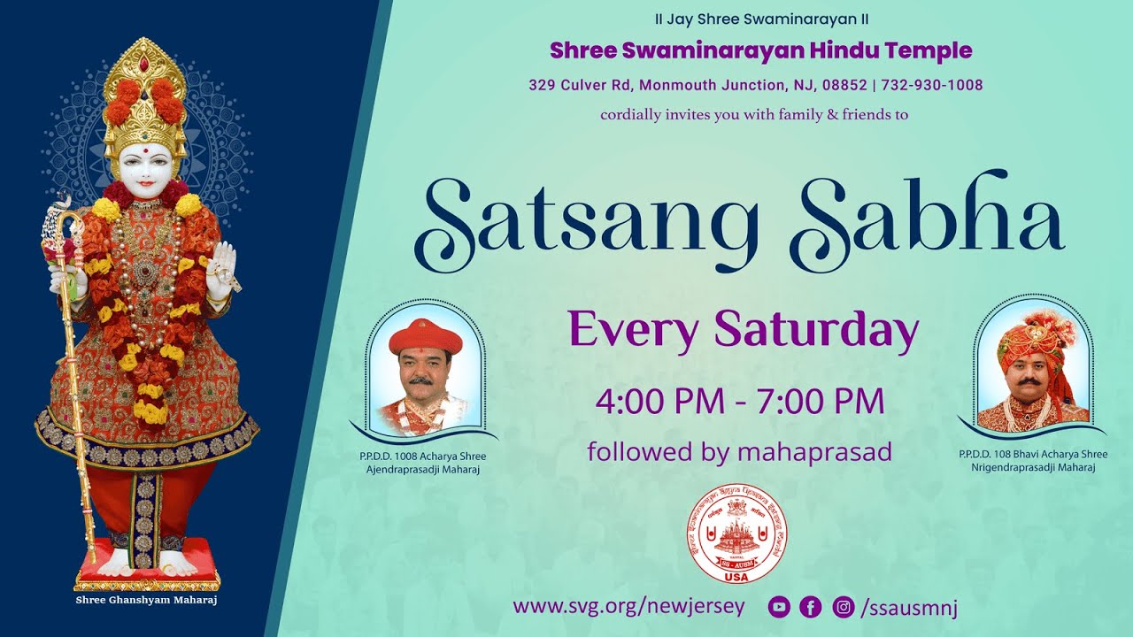 Saturday Satsang Sabha | 12-27-2025 | Shree Swaminarayan Hindu Temple - NJ | Vadtal Dham