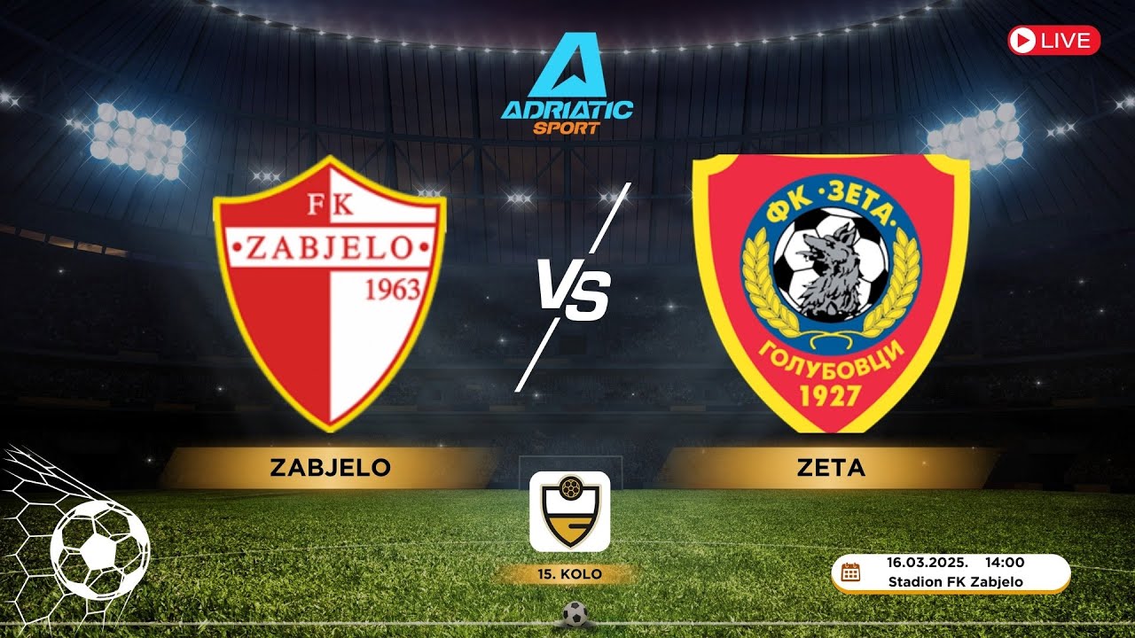 Srednja regija | Zabjelo vs Zeta | LIVE