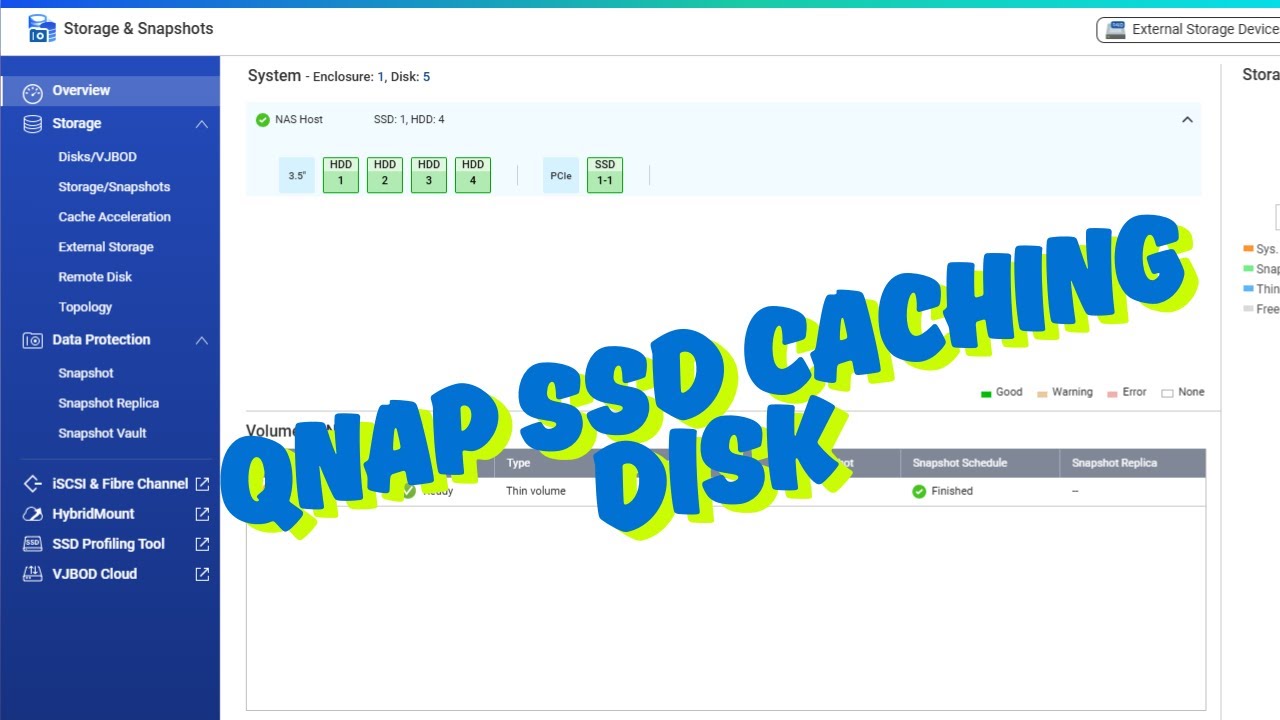 QNAP SSD Caching Disk Setup