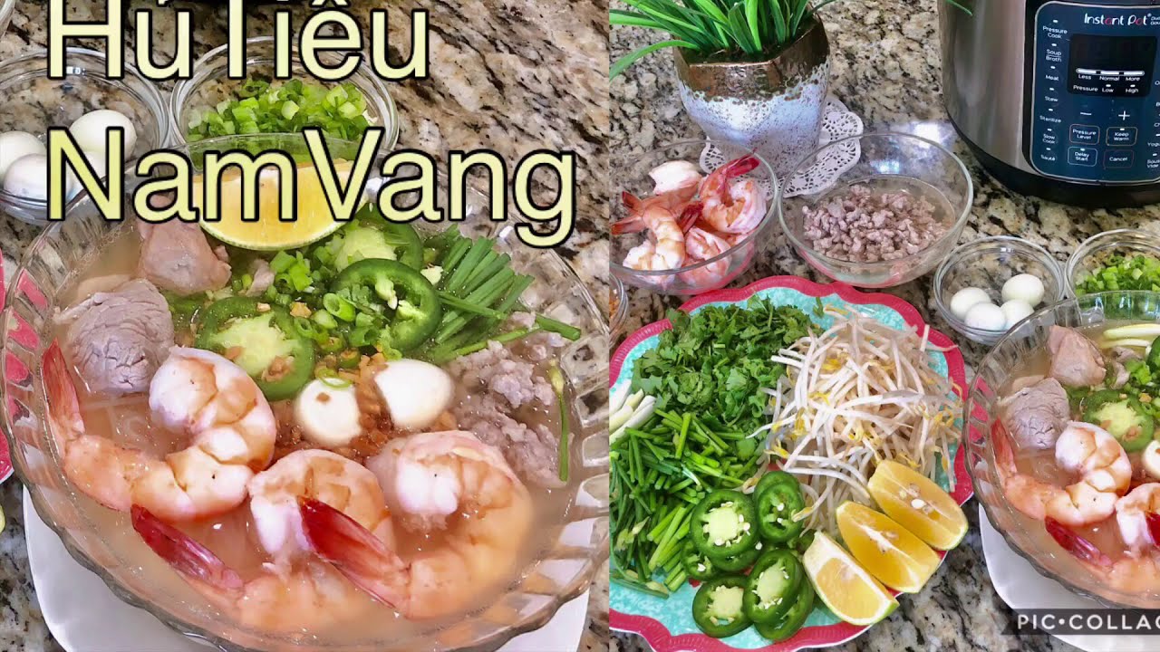Hủ Tiếu Nam Vang, cách nấu nước lèo trong thơm ngon Cấp Tốc bằng Nồi Instant Pot@ Tinamai USA 2