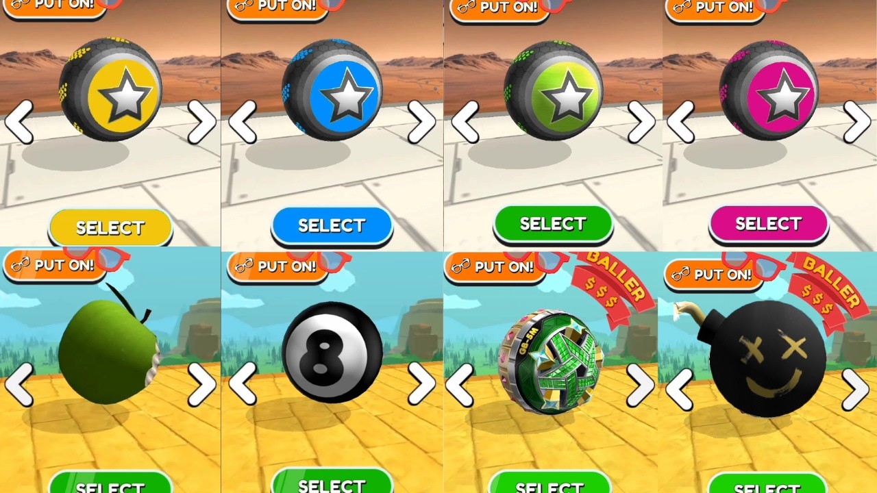 Going Balls Android / iOS Gameplay All Balls All levels Super Speed run Race Which Ball is the Best
