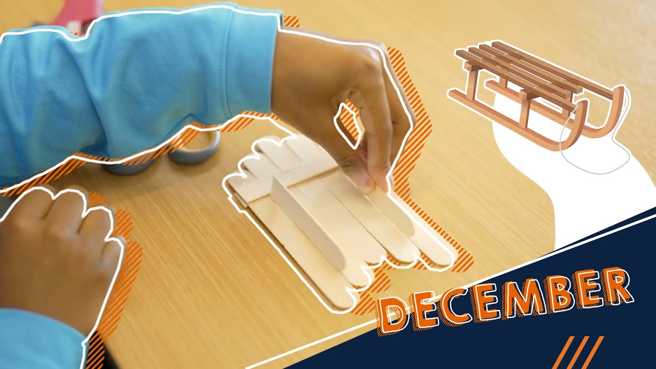 Popsickle Stick Sleds - December Activity