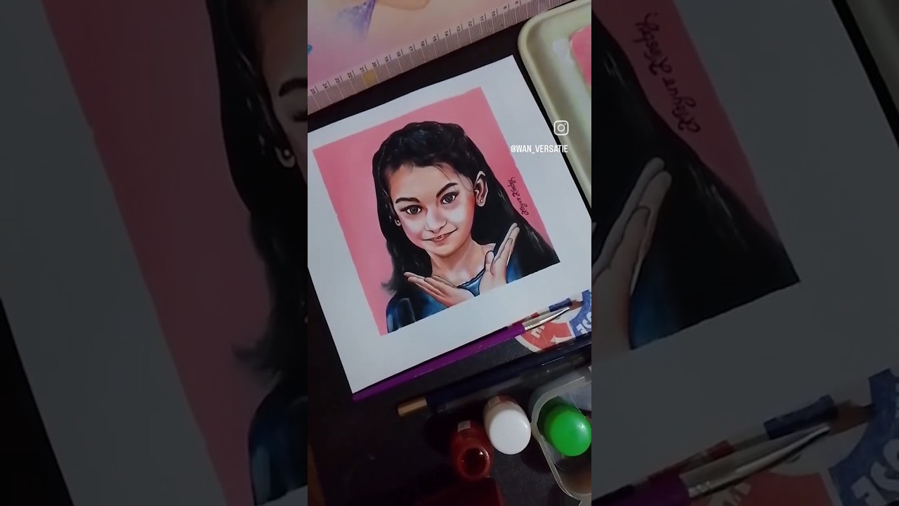 Watercolour painting 🎨🖌️ someone's Barbie doll 🎎 #art #watercolor #barbiedoll #instareels #cutebaby