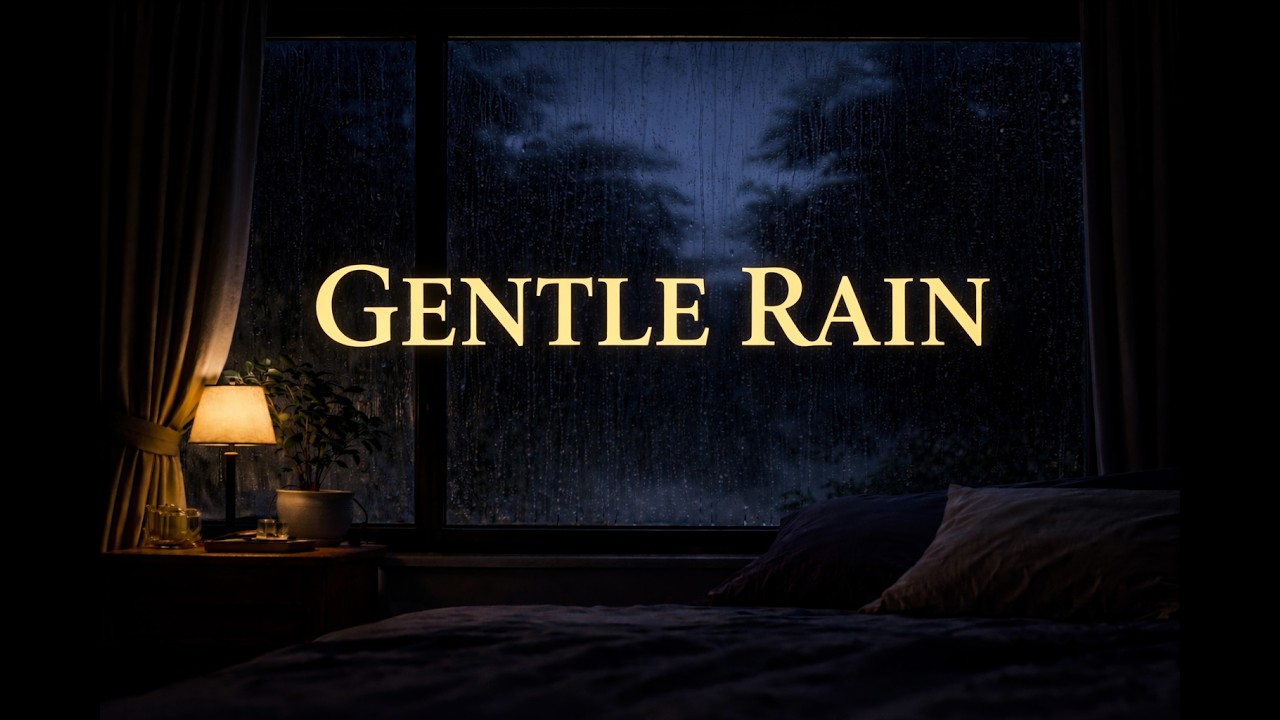Gentle Rain on Window at Night | Relaxing Rain Sounds for Deep Sleep (No Music) 8 Hours