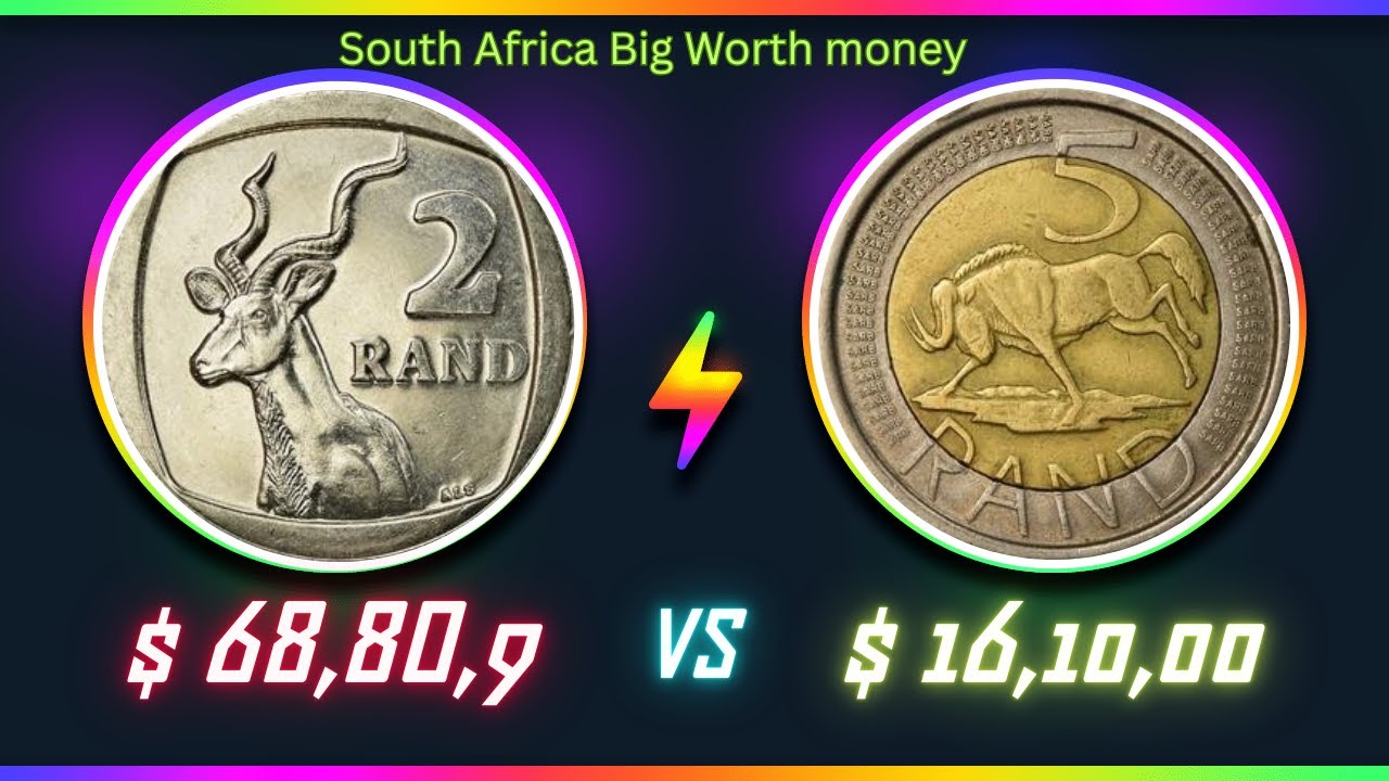 TOP 2 Most valueable south africa coins 5 rand coin 2006 south africa & 2 Rand 2004 South Africa