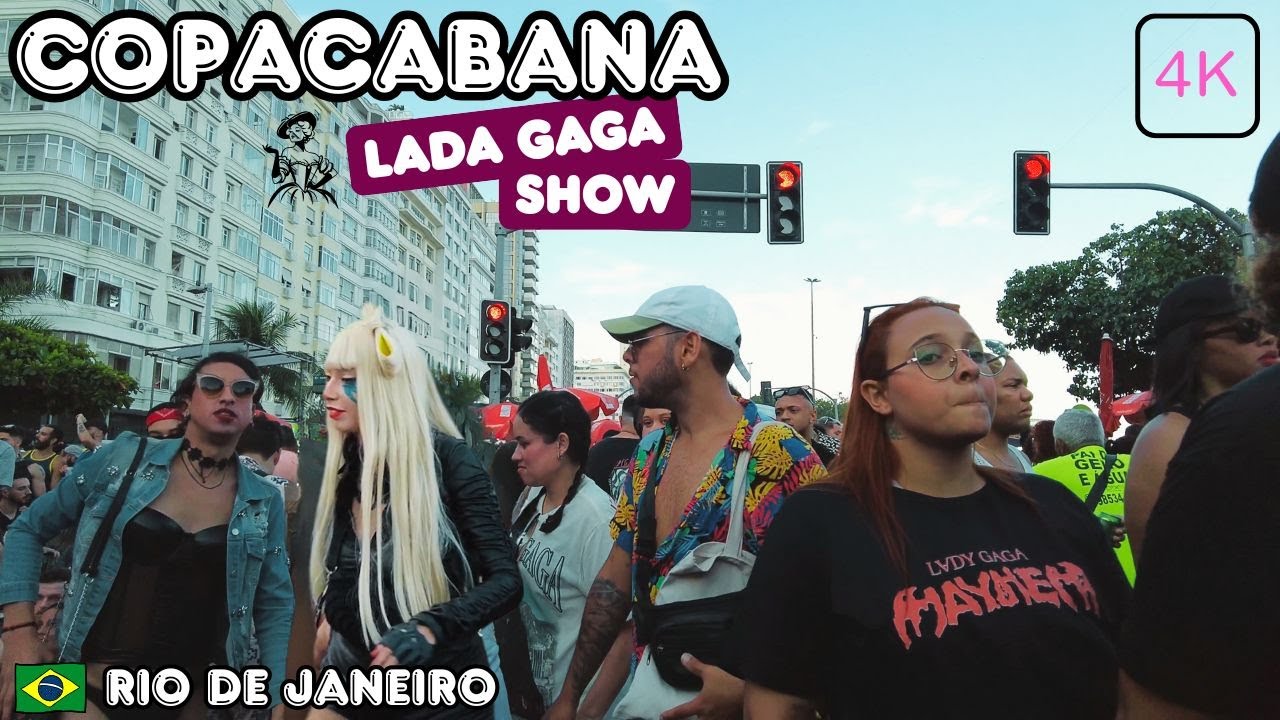 🇧🇷 COPACABANA Fans Arriving to Lady Gaga Show 2025 - RIO DE JANEIRO【 4K 】⁶⁰