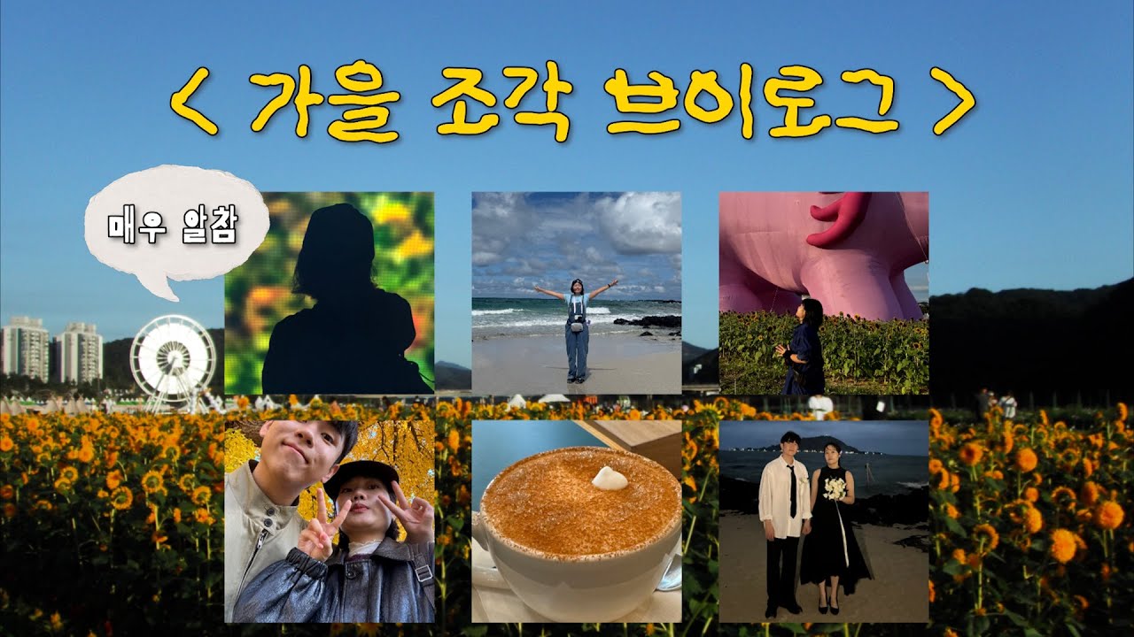 🎃가을조각브이로그 | 가을 제주,친구웨딩스냅찍어주기,백제문화제,온빛자연휴양림,김밥축제,소소한가을나들이