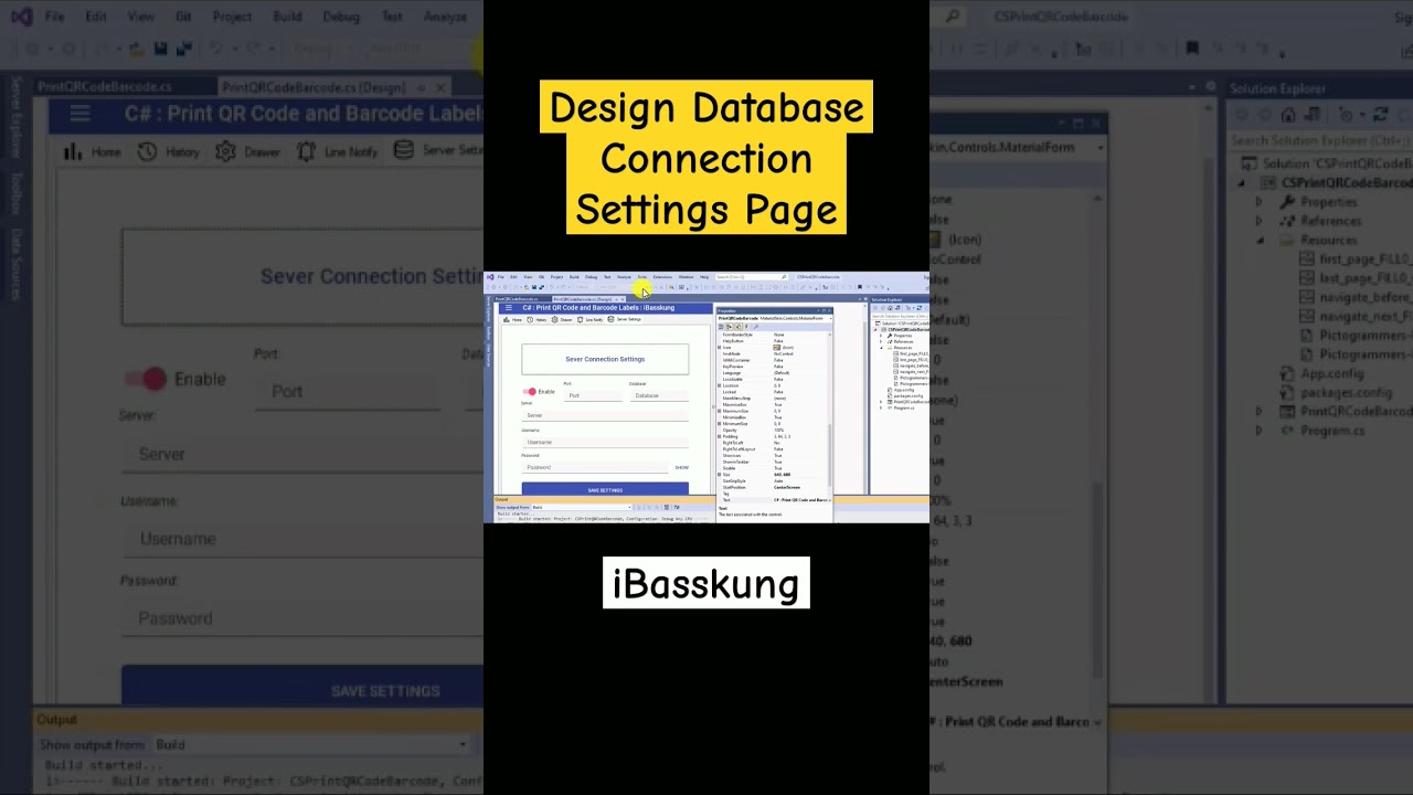 Designing Database Connection Settings Page (English Audio) #shorts Part 10