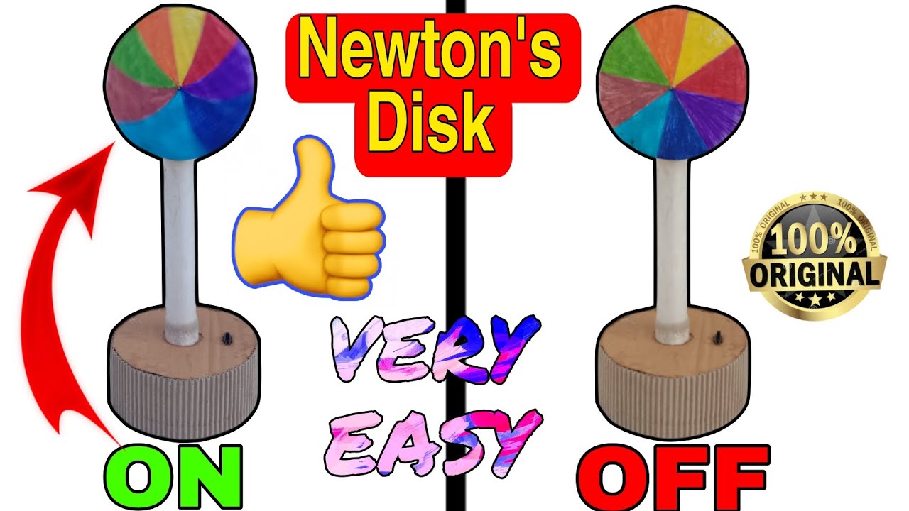 How to make Newtons Disc | Newtons Disc | Disappearing colour disc | Physics Experiment |