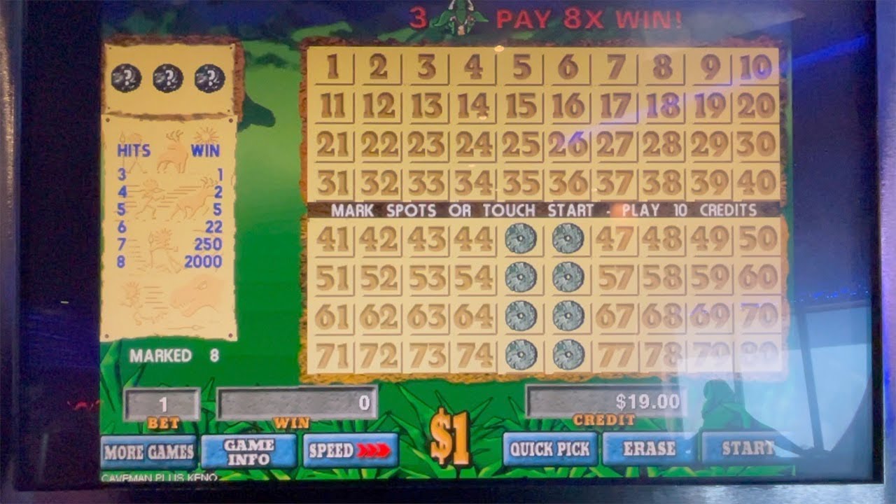 $1 Denom. Caveman Keno Plus