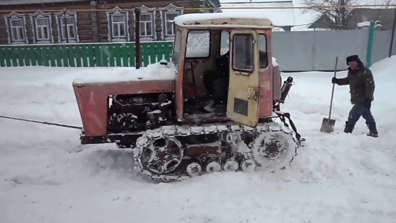 ДТ 75  тянет трактор т-54 л часть  2