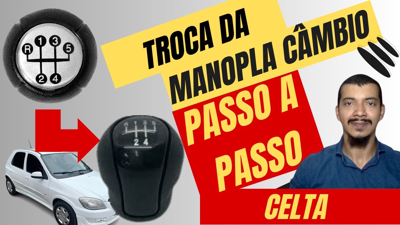 Troca manopla bola do câmbio do Celta passo a passo