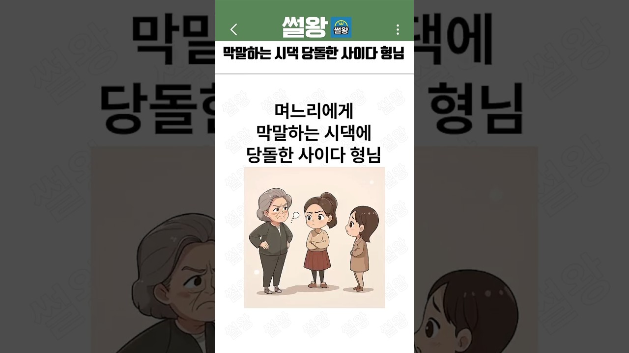 며느리에게 막말하는 시댁에 당돌한 사이다 형님 #시어머니 #갈등 #썰