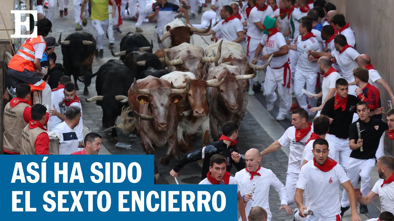 SAN FERMÍN 2023 | Así hemos mostrado el Sexto encierro de Sanfermines en directo | EL PAÍS
