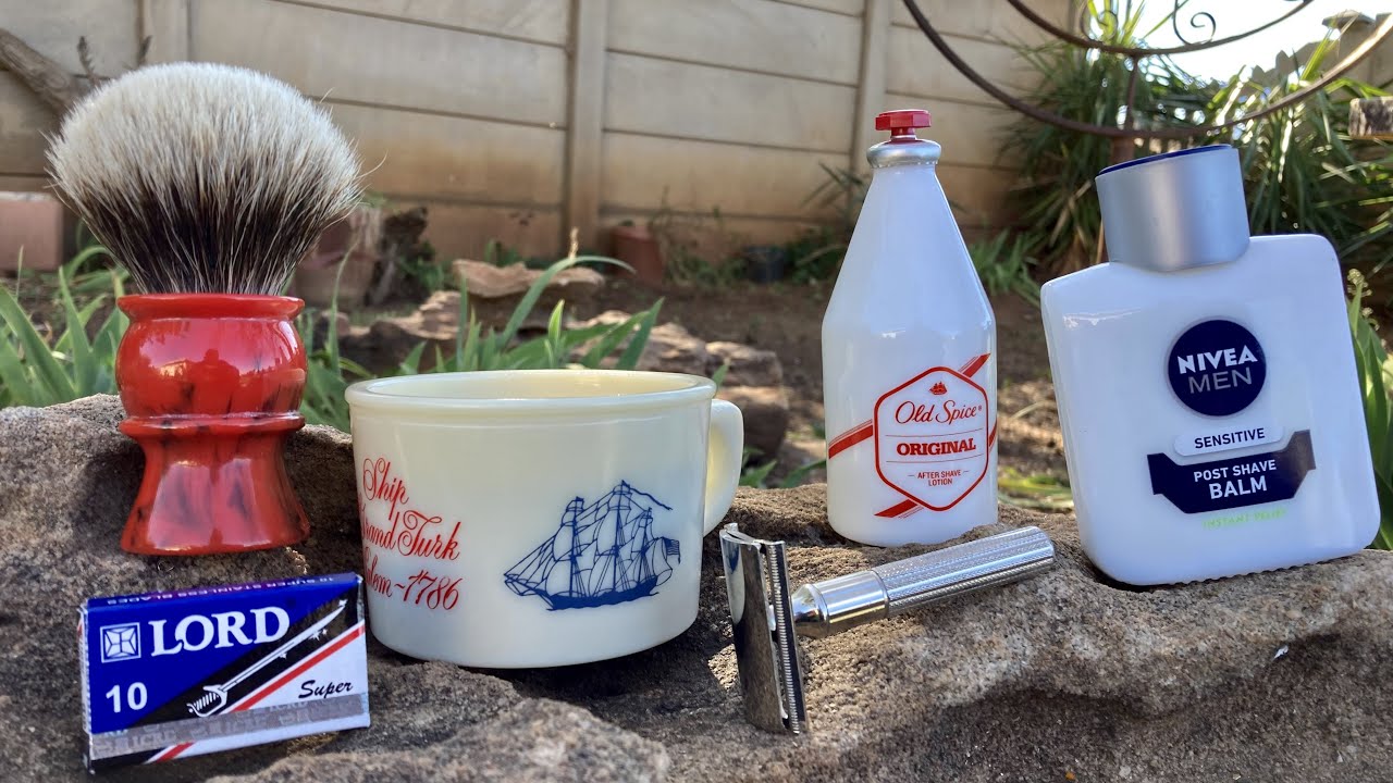 Shulton Old Spice Shave Soap | British/American Gillette Flat Bottom Tech | Birthday Shave