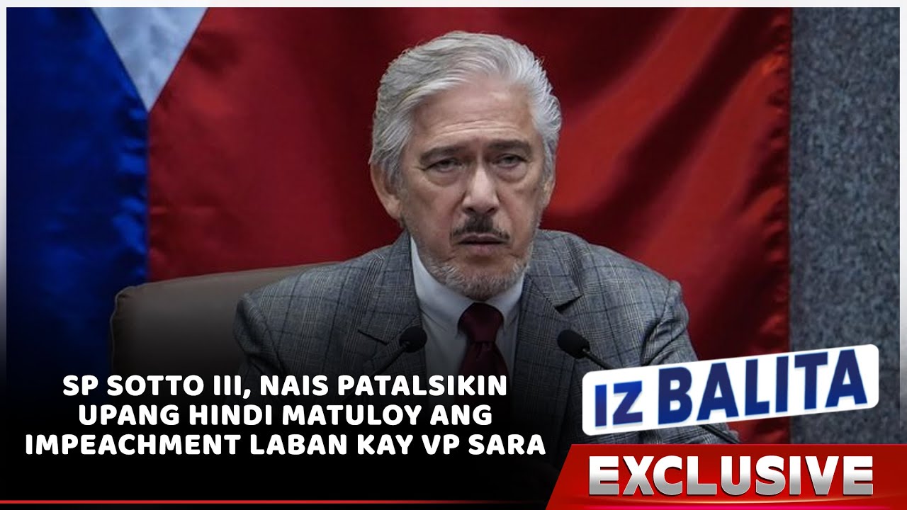 SP SOTTO III, NAIS PATALSIKIN UPANG HINDI MATULOY ANG IMPEACHMENT LABAN KAY VP SARA