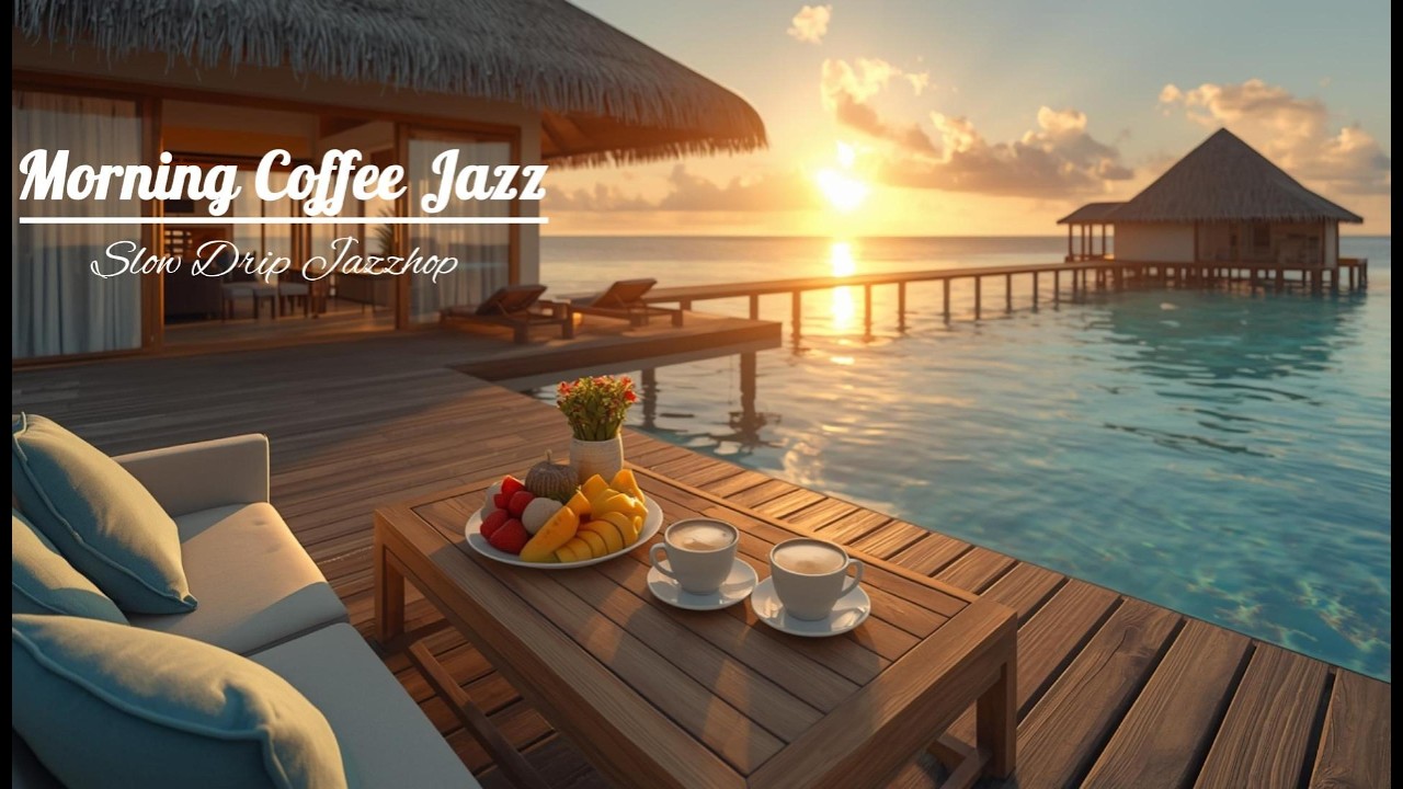 Smooth Jazz Morning ☕ Relaxing Jazz Music with Ocean Sunrise & Coffee Ambience