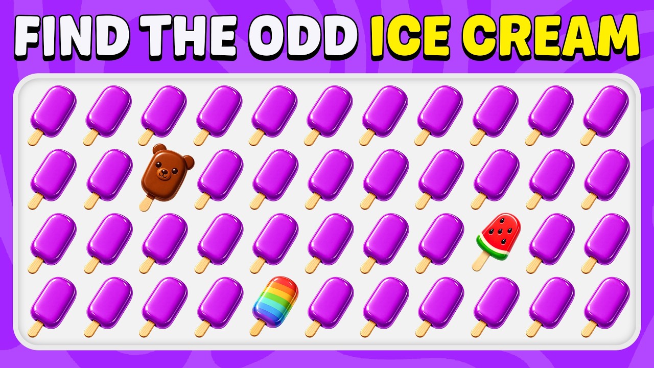 Find the Odd One Out – Ice Cream Edition 🍦🍨❄️  30 Ultimate Levels | Easy, Medium, Hard  | Piggy Quiz