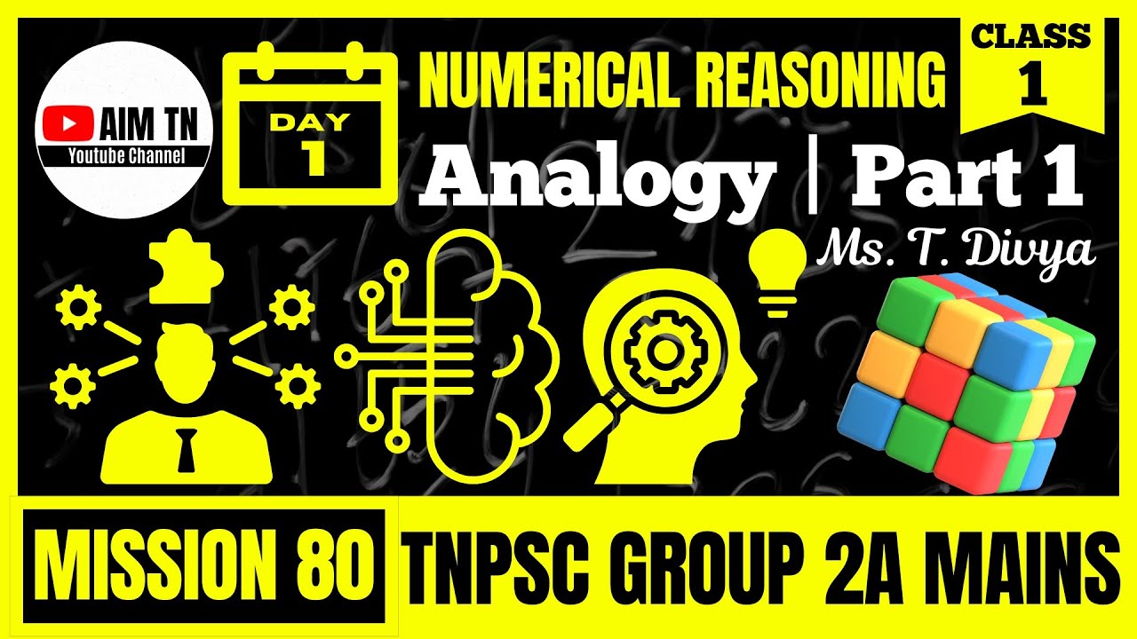 🧠 General Intelligence & Reasoning | Class - 1 | 🧐 Analogy | Part 1 | Ms. T. Divya | Mission 80