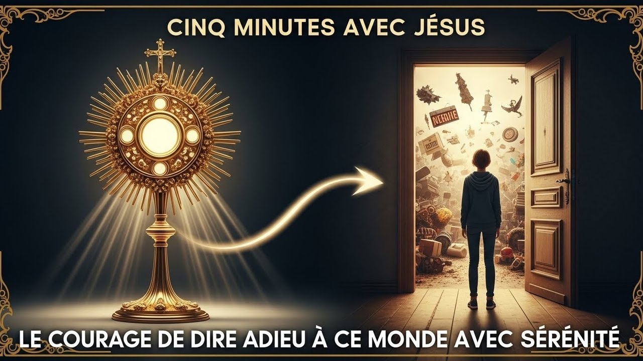 Cinq Minutes avec Jésus au Saint-Sacrement : Le courage de dire adieu à ce monde avec sérénité.