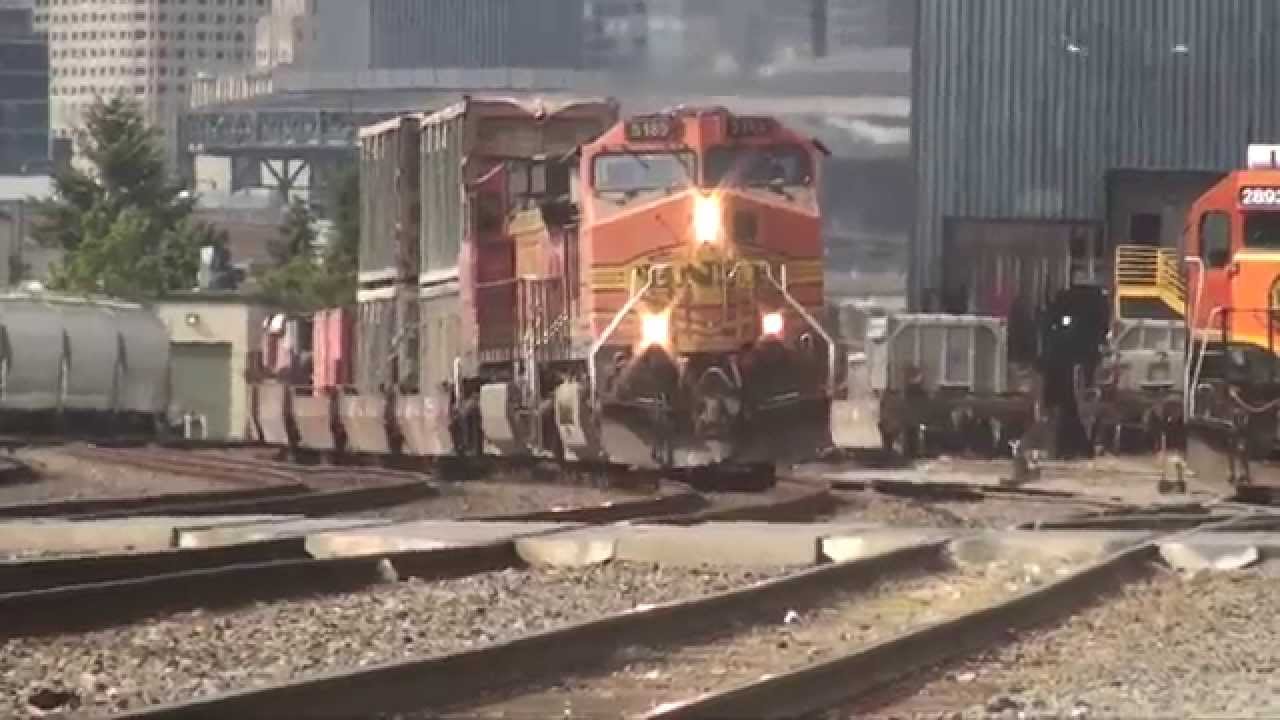 Garbage train southbound at S. Horton St, 6-18-2015