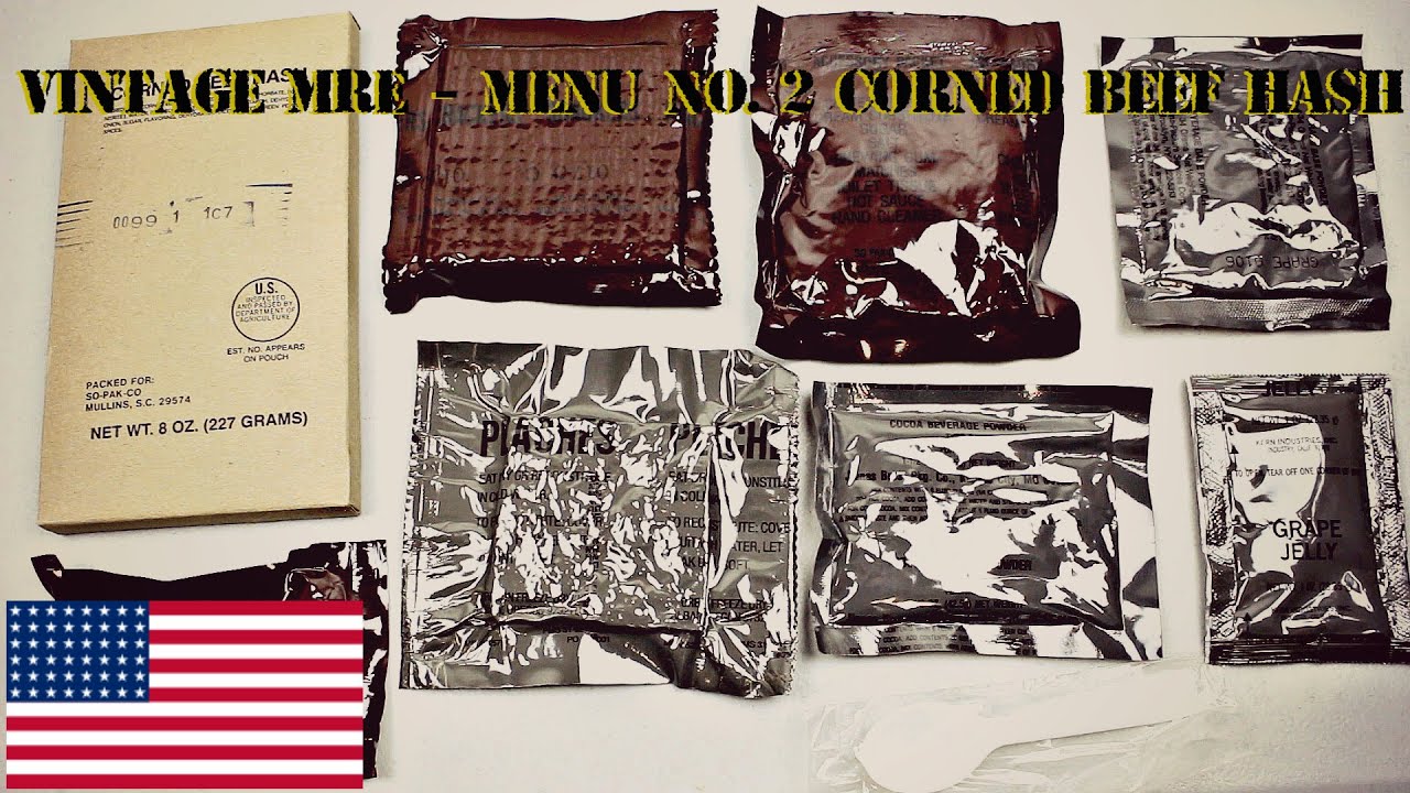 MRE REVIEW: 1990'S CORNED BEEF HASH, MENU NO. 2 - HD 1080P