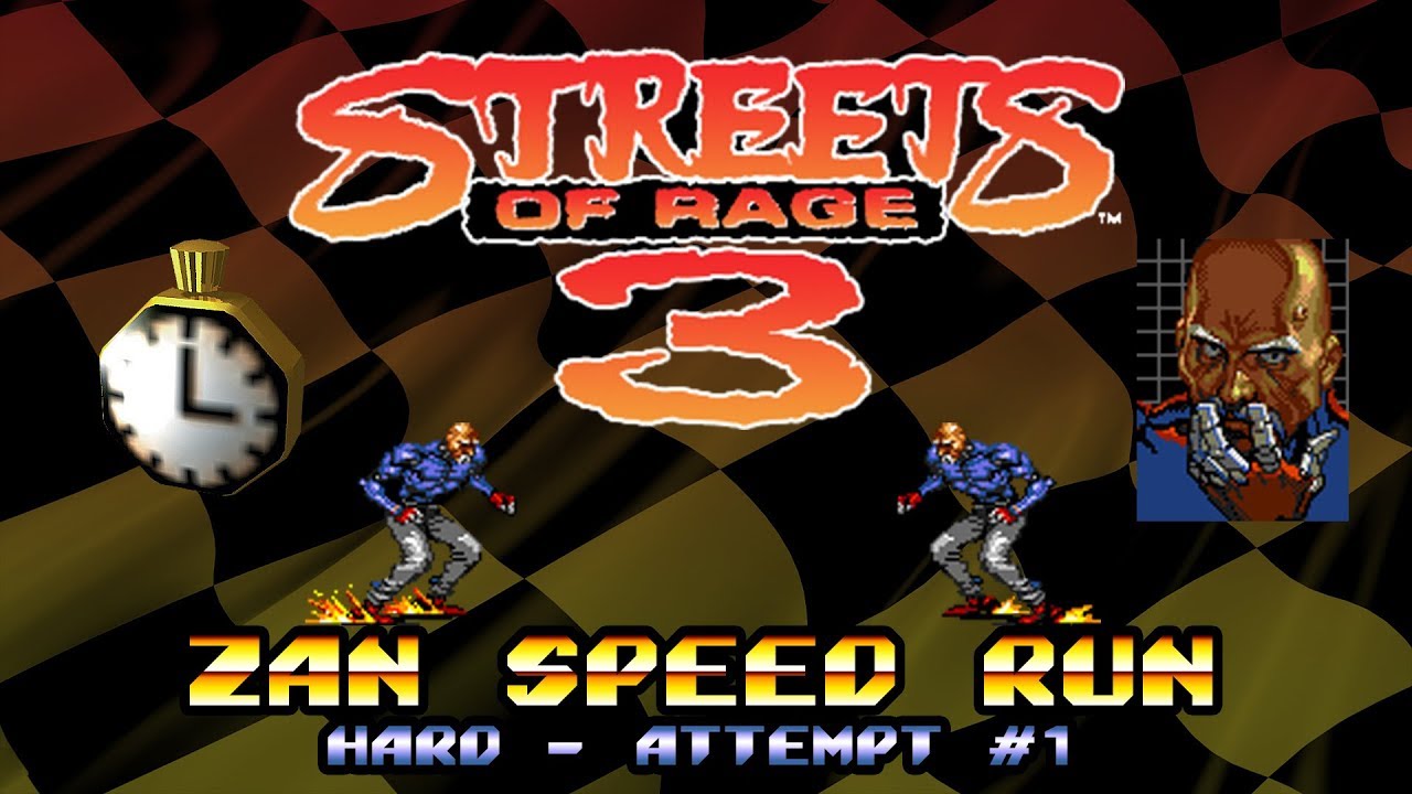 Streets of Rage 3 - Zan Speedrun on Hard: Attempt #1 (Best Ending)