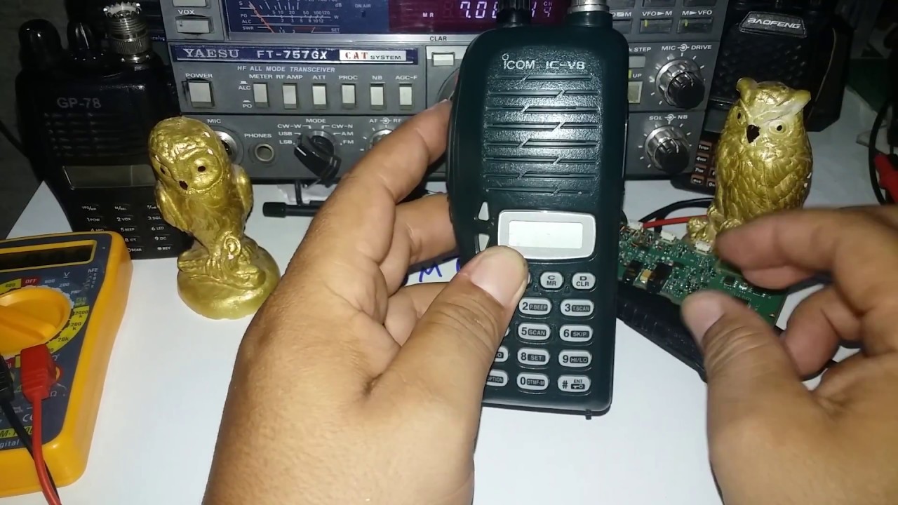 Como resetar o HT icom  ic V8 e colocar o sub tom