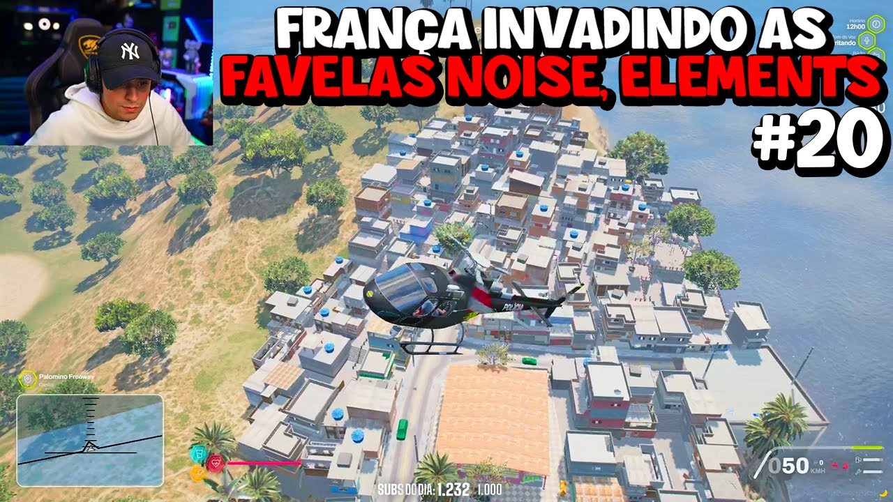 FRANÇA INVADINDO A FAVELA DA ELEMENTS, NOISE, LARANJAS COM O HELI DA POLICIA! ep 20