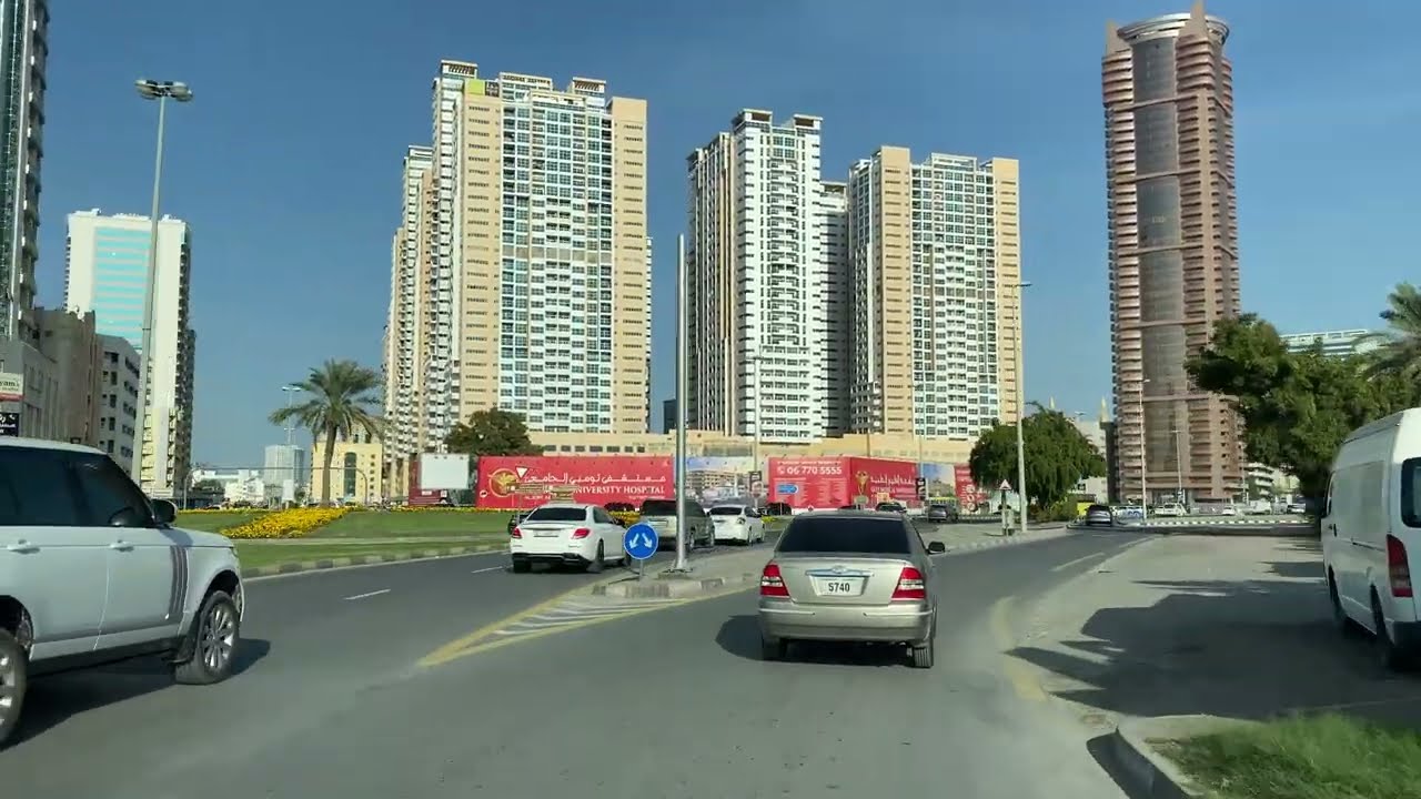 4k- جولة في شوارع عجمان 🇦🇪 اكتشف جمال المدينة الهادئة وسط  - AJMAN CITY | DRIVE TOURS | مدينة عجمان 