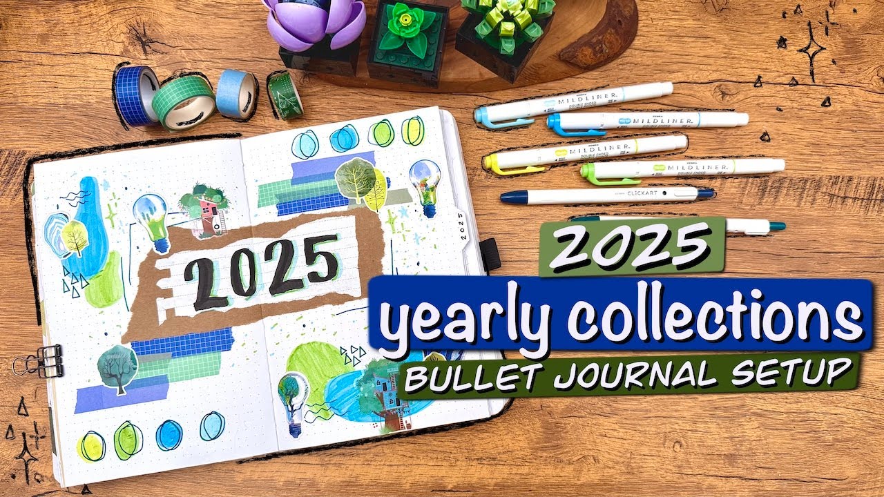 2025 yearly collections setup blue and green theme