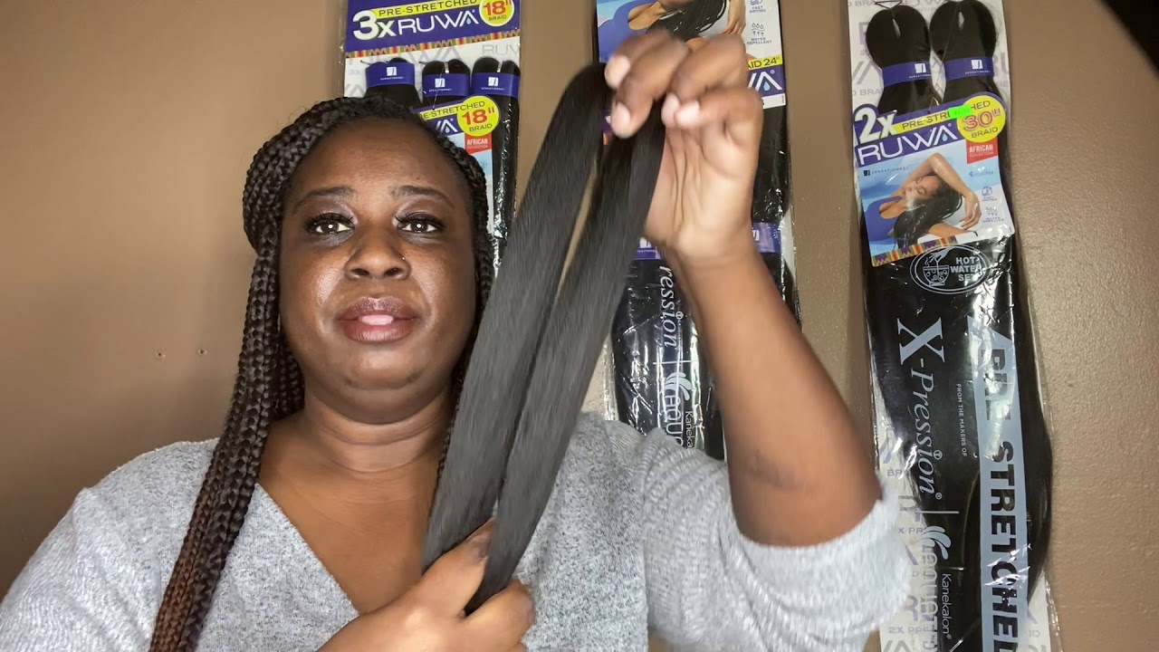 ❤️ RUWA 3X 18"| 3x 24"| 2x 30"PRE-STRETCH BRAIDING HAIR REVIEW ❤️