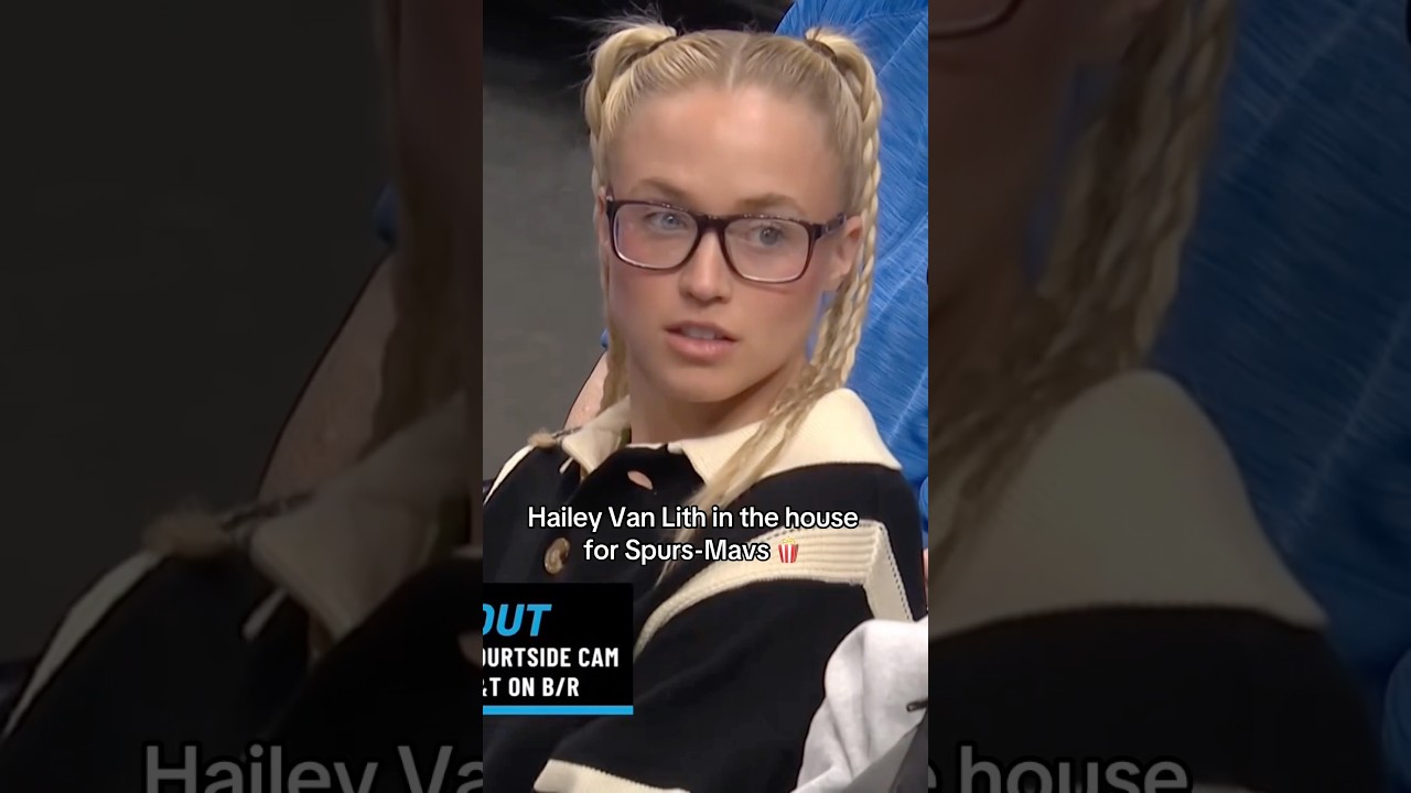 Hailey Van Lith sitting courtside 😎
