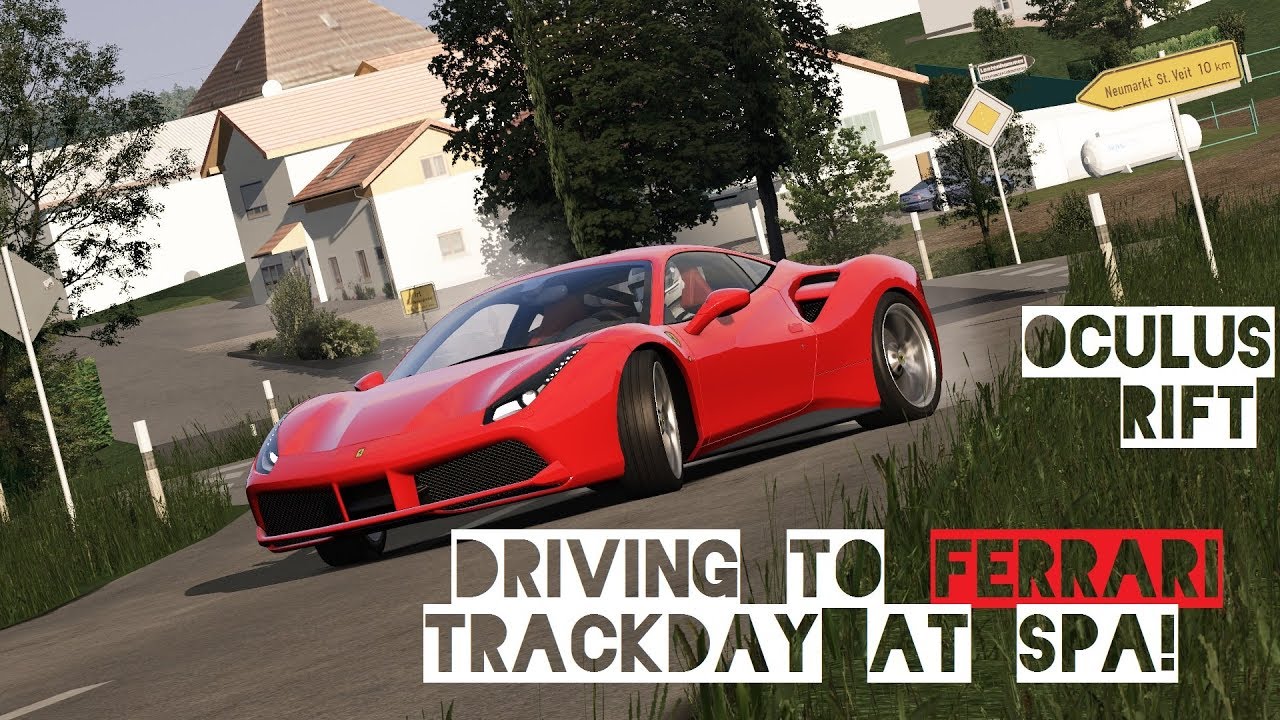 Ferrari 488 GTB Driving to Ferrari Trackday at Spa-Francorchamps | Assetto Corsa Gameplay VR