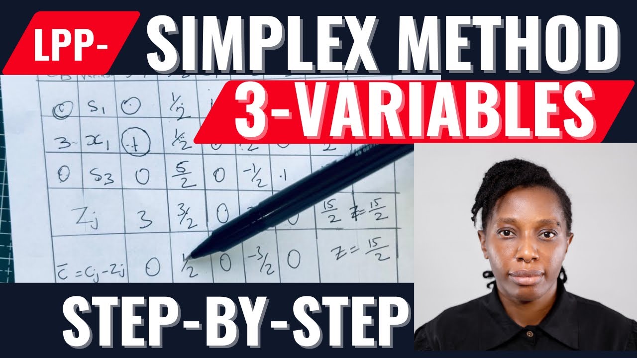 How to Solve Simplex Method (Minimization) with 3 Constraints | Lecture 8