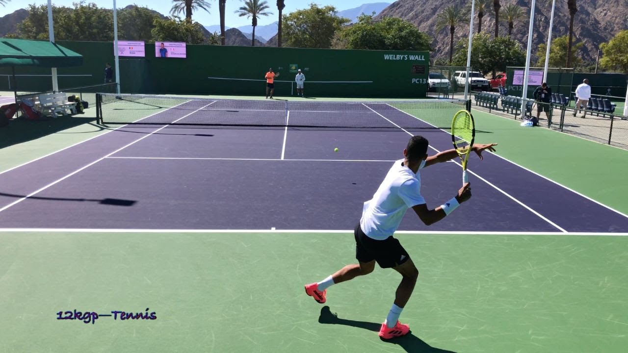 Felix Auger Aliassime & Tommy Paul - Court Level Practice [IW 2022]
