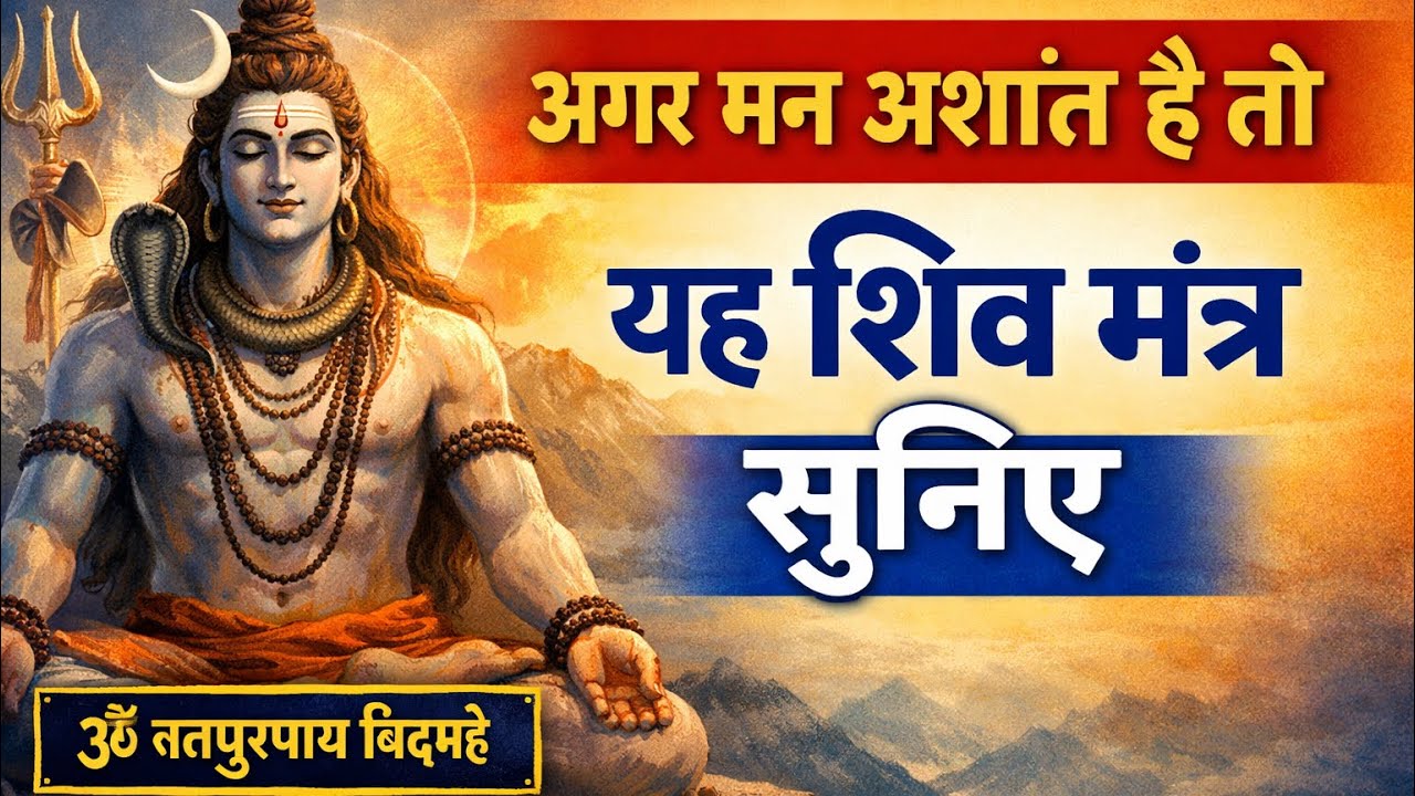 Shiva Gayatri Mantra 🔱 Tatpurushaya Vidhmahe | 108 Times Meditation Chant 