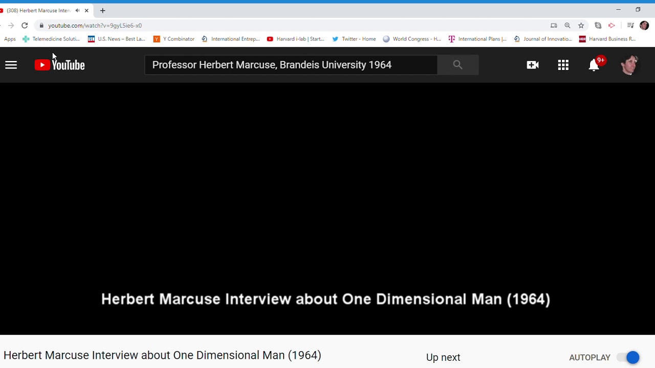 Professor Herbert Marcuse 2 minute Clip from One Dimensional Man Interview 1964 | 2020 05 30