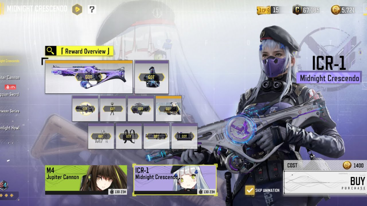 Buying full GFL M4 and ICR DRAW CODM / All Reward showcase #codmobile #callofduty 