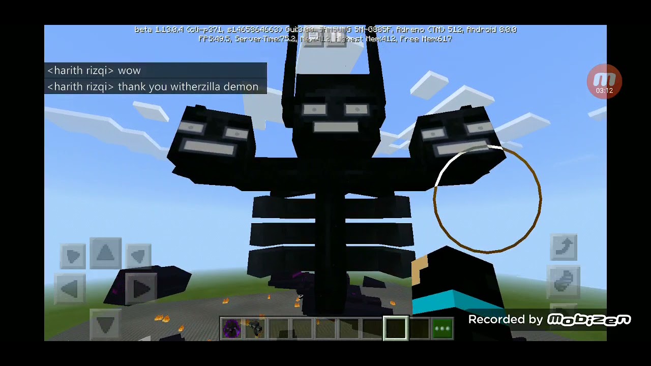 witherzilla demon vs wither storm vs demon wither(update addon)