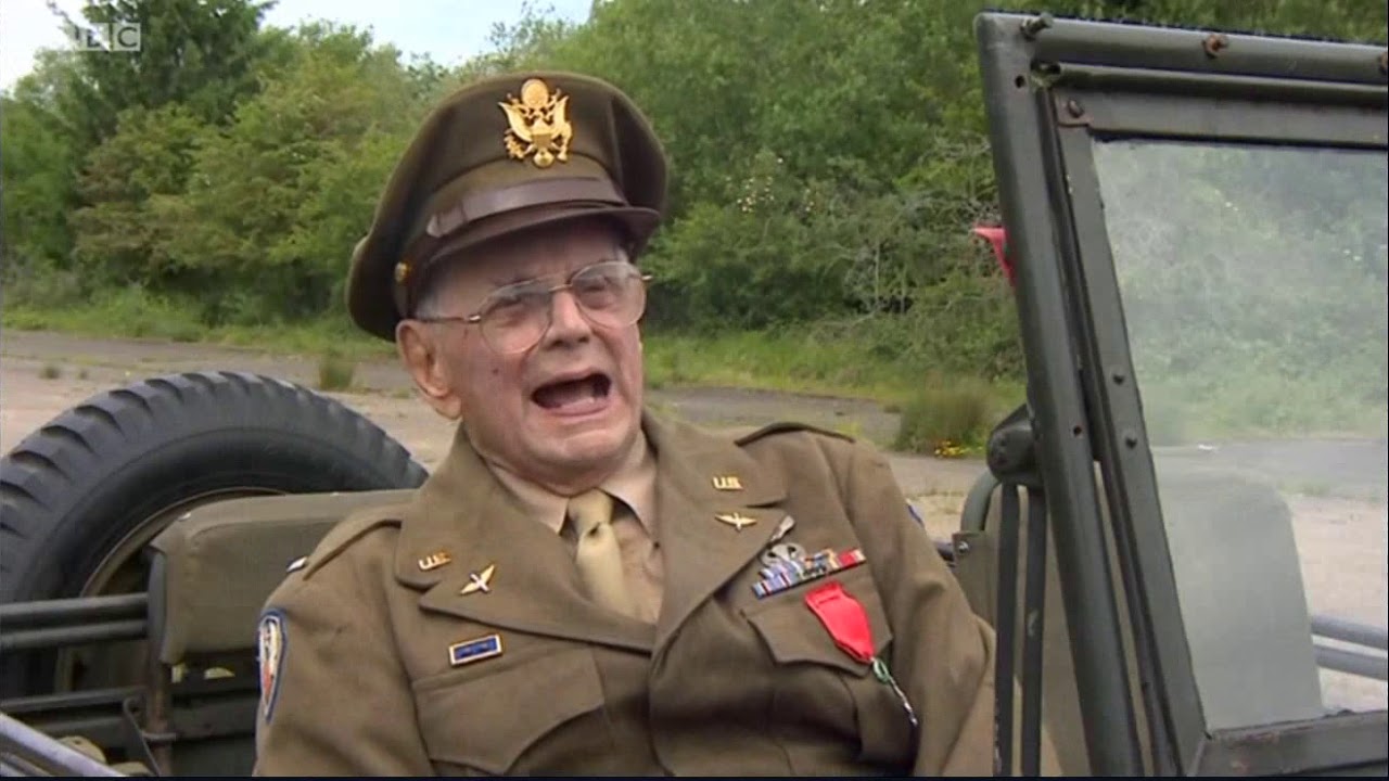 Lt Col David Hamilton Visits His Old Base from the Night of D-Day