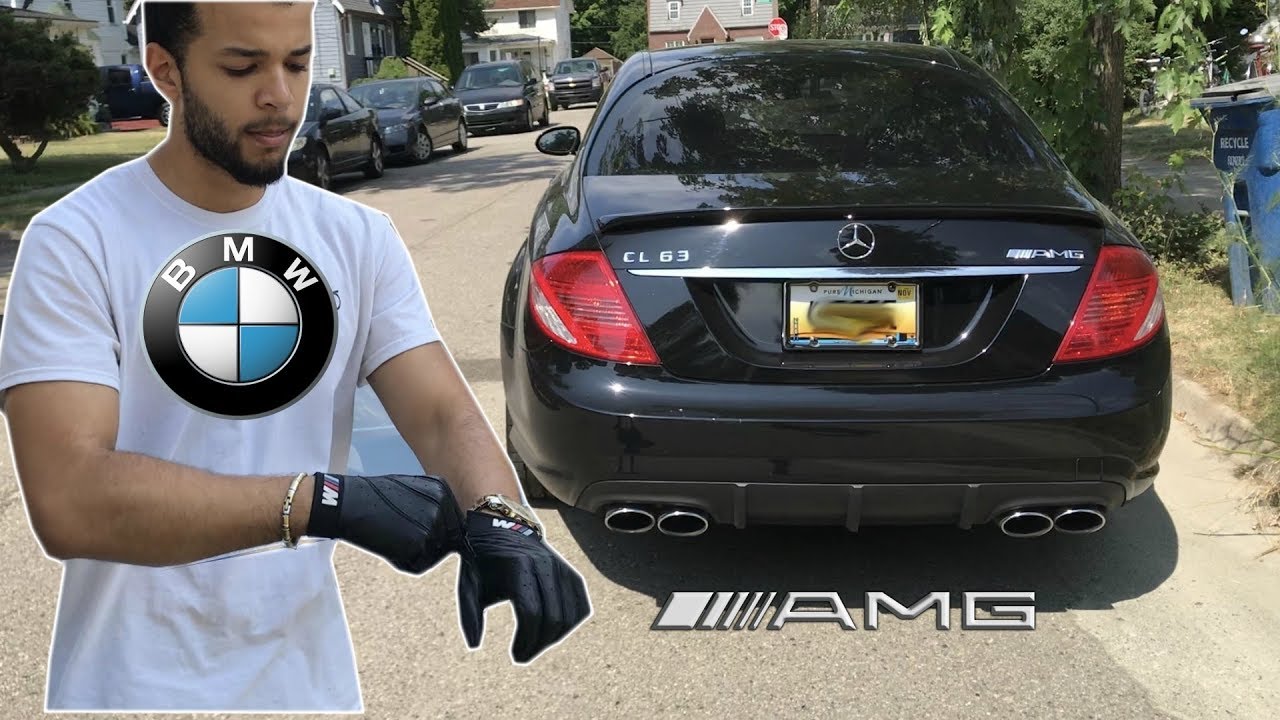 Безумный водитель BMW ездит на Mercedes AMG
