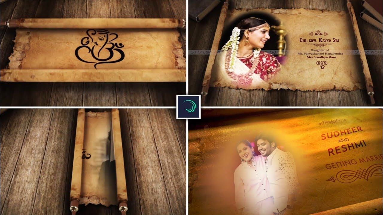 cinematic Wedding invitation video editing in Alight Motion Trending traditional weddings tutorial