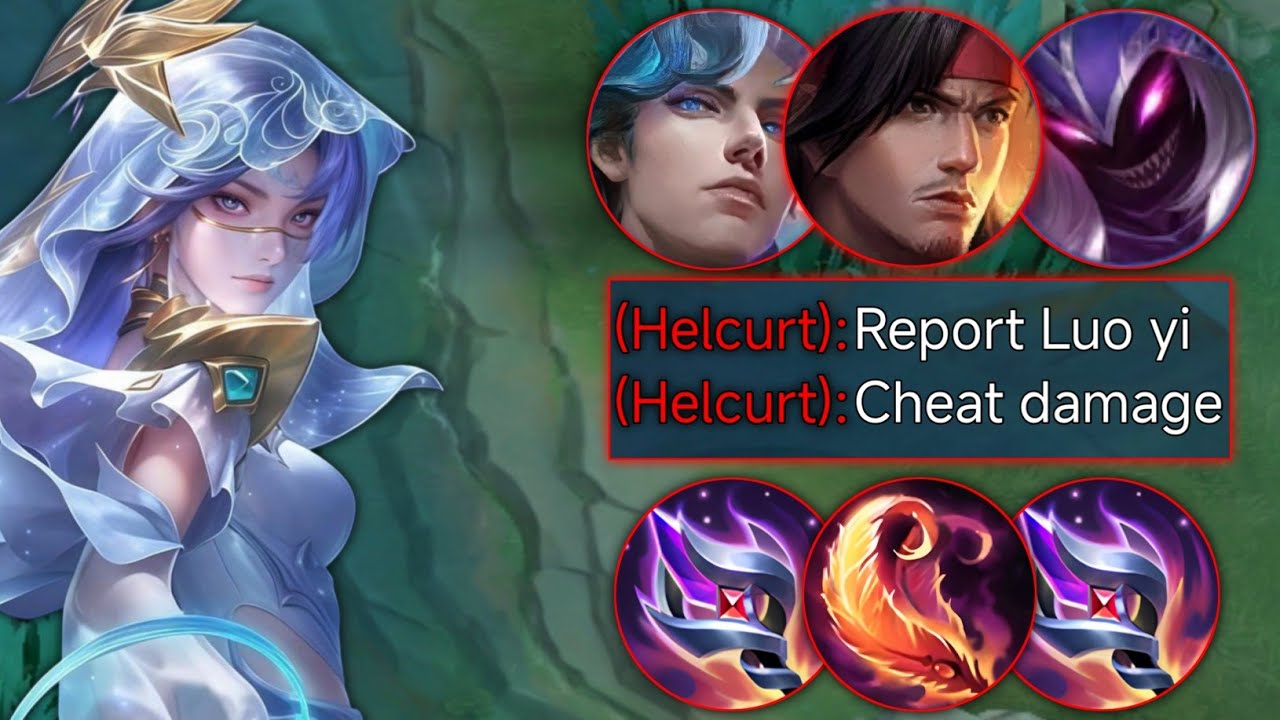 GLOBAL LUO YI SATISFYING GAMEPLAY VS META HELCURT ROAM IN HIGH RANK | MLBB