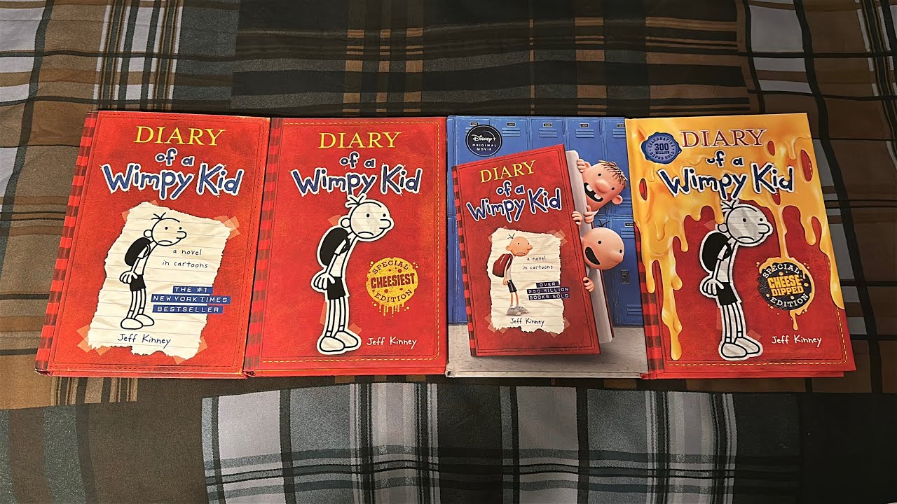 Four Different Editions of Diary of a Wimpy Kid