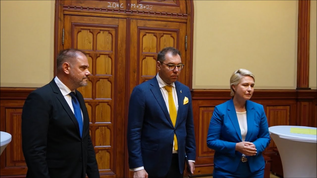 Statements: Ministerpr&auml;sidentin, Botschafter der Ukraine und des Stralsunder OB