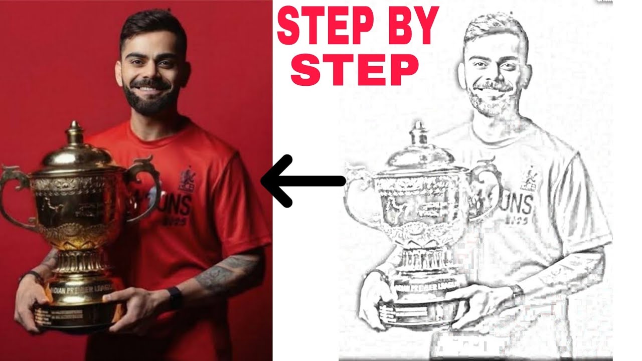 Virat Kohli drawing tutorial colouring #shorts #viral #kingkohli #drawing
